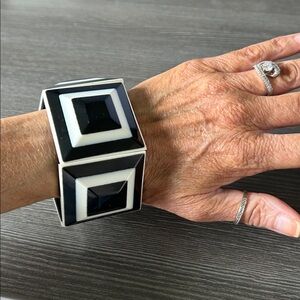 Chic Monochrome Geometric Bracelet